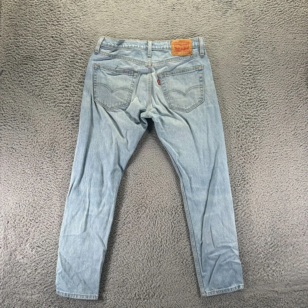 Levi's 512 Jeans Mens 32x30 Blue Cotton Denim Straight Faded Workwear Stretch